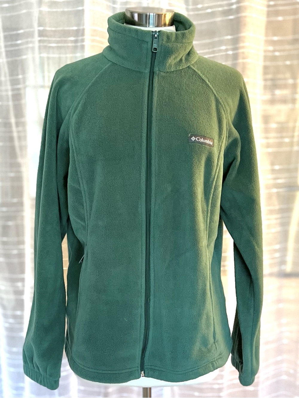 Columbia Sz XL Full Front Zip Fleece Jacket in Green